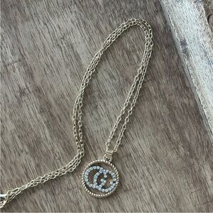 Gg fashion rhinestone necklace